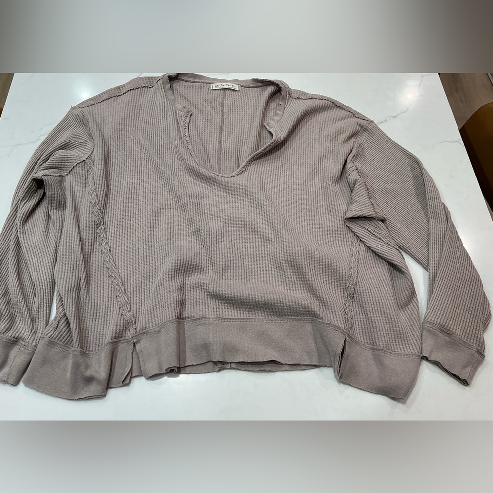 We The Free Sugar Maple Thermal V Neck